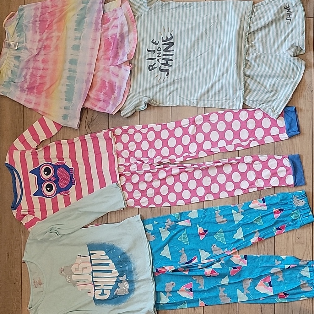 Lot of 4  Assorted Girls Pajamas Size 10 / 12